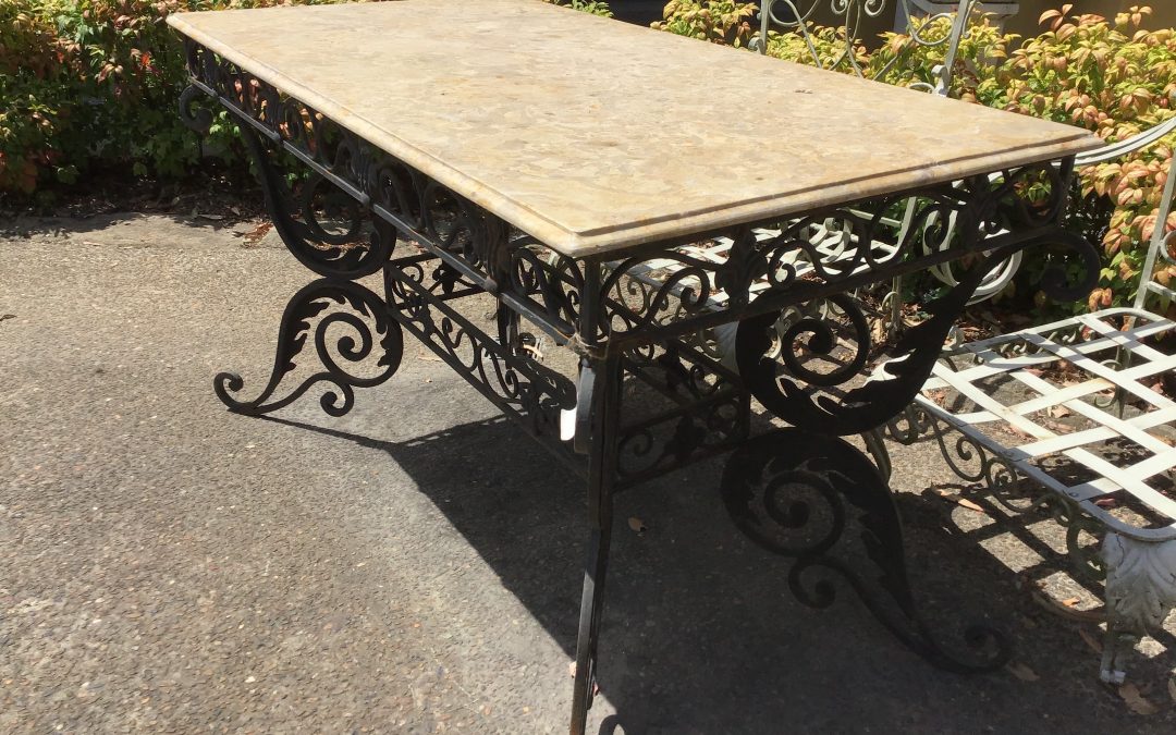 Marble and Iron table $1795