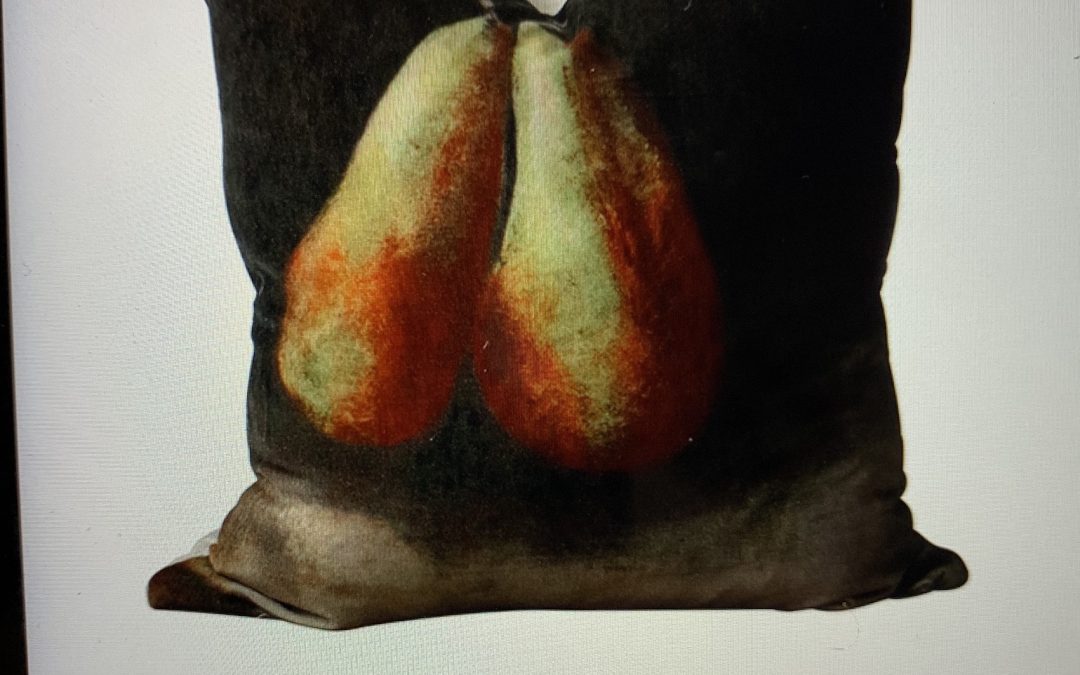 Velvet Cushion Pear Design $99.00