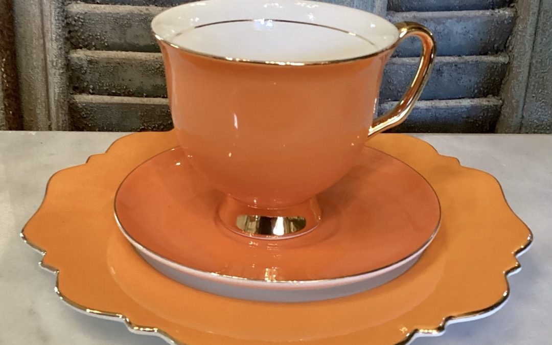 Orange Cup and Saucer $79.95