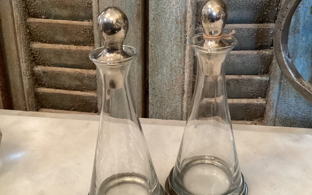 Pewter and Glass Oil & Vinegar Servers $199.95