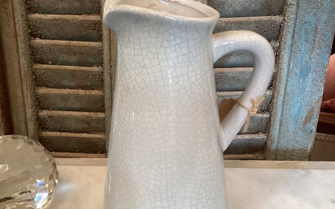 Large Crackle Glaze Duck Egg Blue Jug $49.95