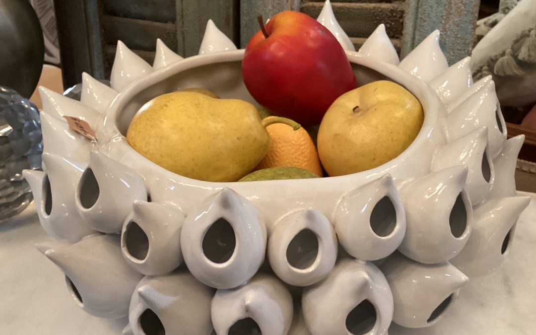 White  Ceramic Unusual Fruit Bowl $169.95