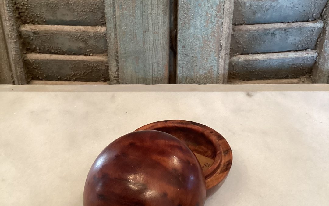 Hand made Round Wooden Trinket Dome $79.95 Bought in Paris