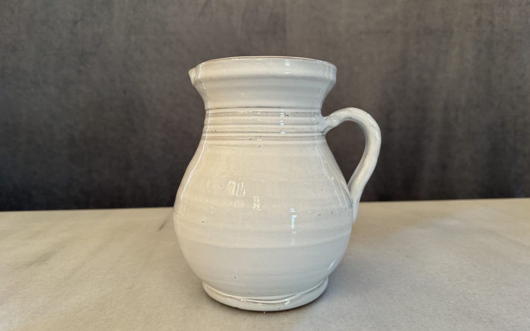 Heavy Triple Rim White Jug $69.95