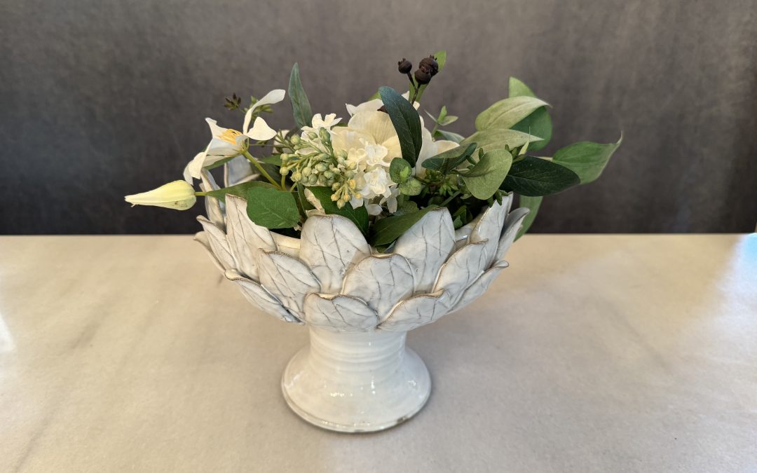 White Porcelain Leaf Bowl/Vase $89.95